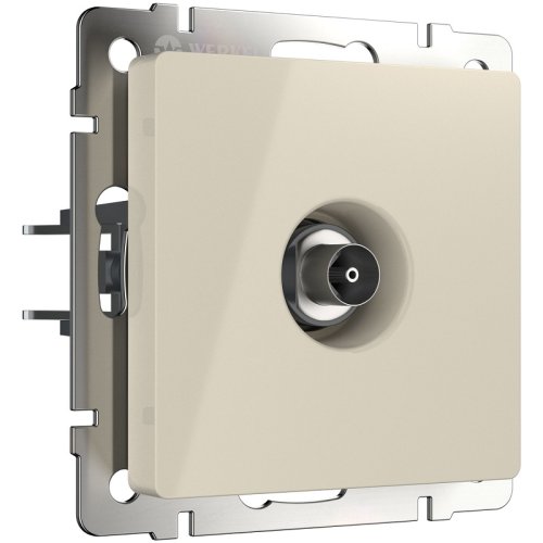 Розетка TV Оконечная без рамки Werkel 1-м. слоновая кость глянцевый фото Розетка TV Оконечная без рамки Werkel 1-м. слоновая кость глянцевый картинка